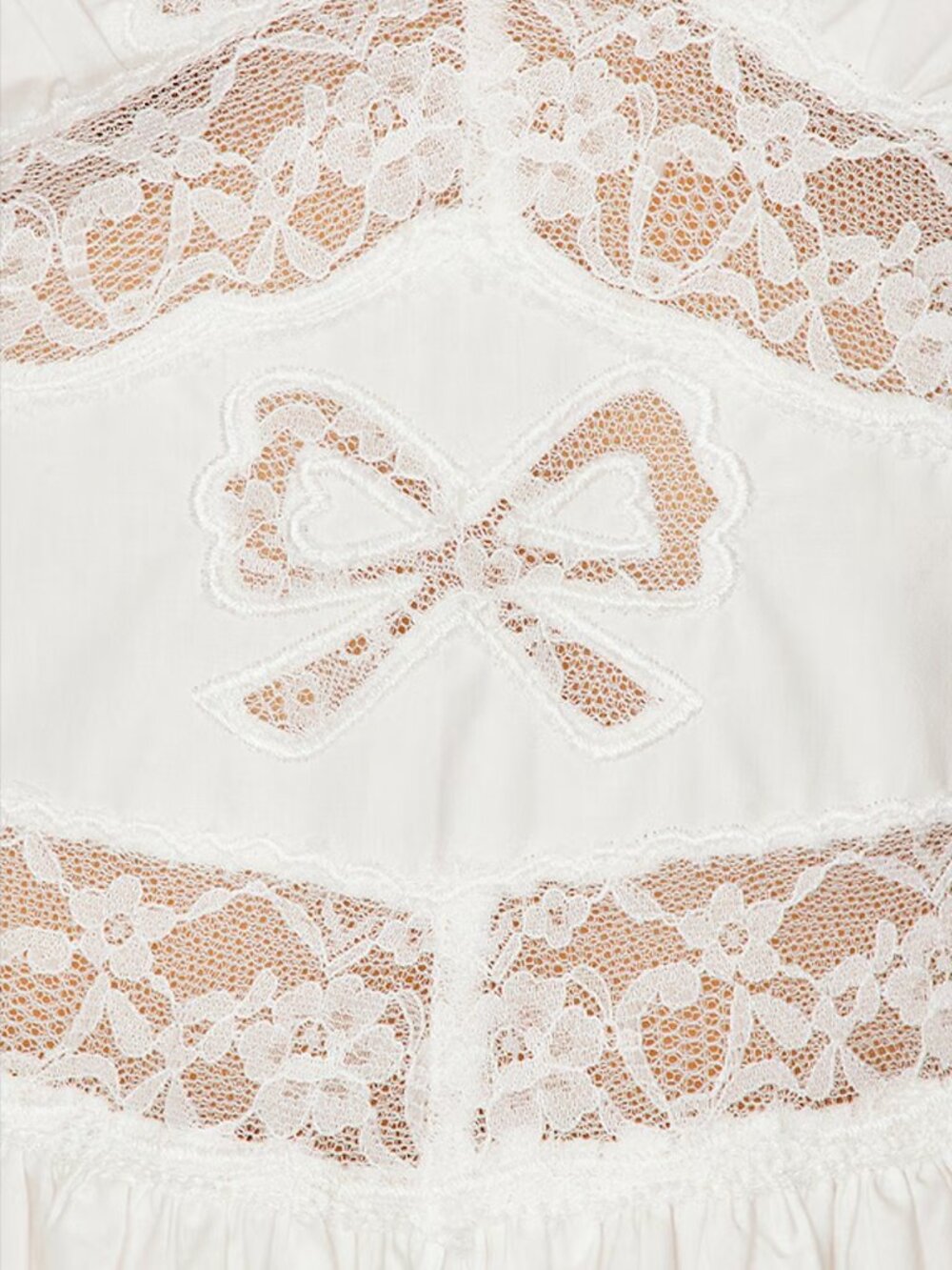 NWT LoveShackFancy Zima White Lace Mini Dress Boho Sz 00 - Picture 4 of 4